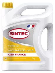 Антифриз -40 жёлтый G-12+ SINTEC Antifreeze OEM France Type-D  5 кг.