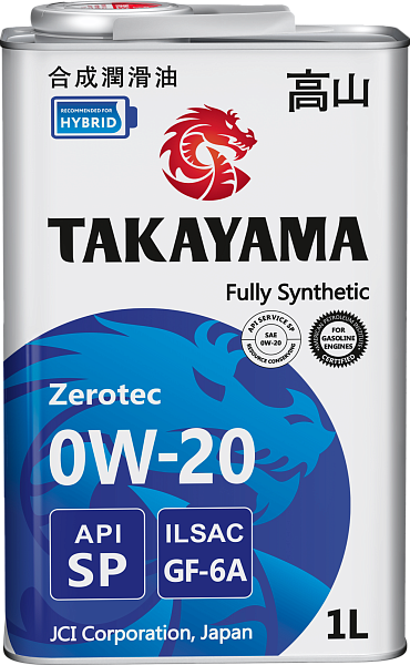 Моторное масло TAKAYAMA ILSAC GF-6A  0W-20  1 л. синт.