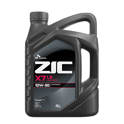 Моторное масло ZIC X7 LS  10W-30  4 л. синт.