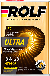Масло моторное 0/20 ROLF Ultra 4л. синт. ACEA C5, API SN plus  /кор.4шт./ ж/б