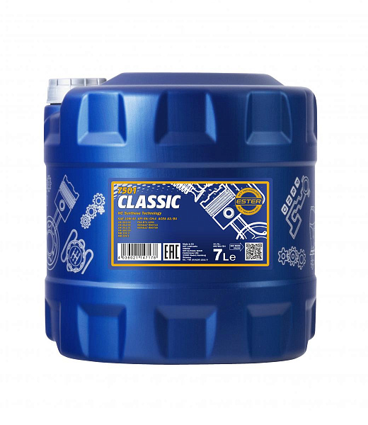 Моторное масло MANNOL Classic 10W-40  7 л. п/синт.