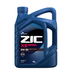 Моторное масло ZIC X5 Diesel  5W-30  4 л. п/синт.