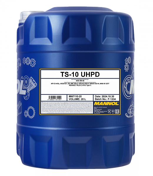 Моторное масло MANNOL TS-10 Truck UHPD  5W-40  20 л. синт.