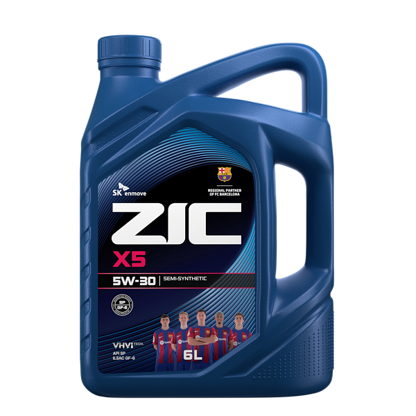 Моторное масло ZIC X5  5W-30  6 л. п/синт.