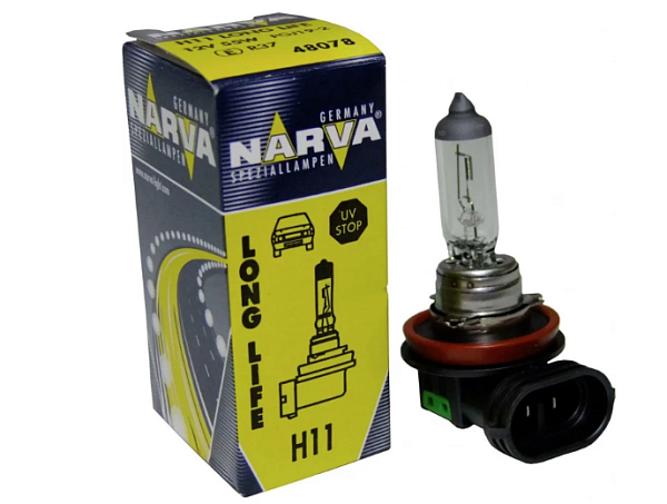 Лампа галогенная H11 12V 55W (PGJ19-2) NARVA Long Life 48078