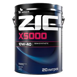 Моторное масло ZIC X5000  10W-40  20 л. п/синт.
