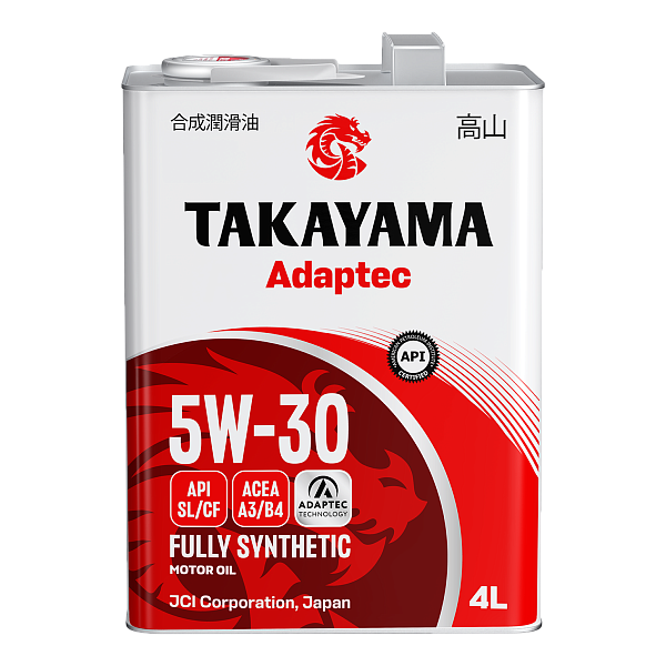 Моторное масло TAKAYAMA Adaptec SL/CF  5W-30  4 л. синт.