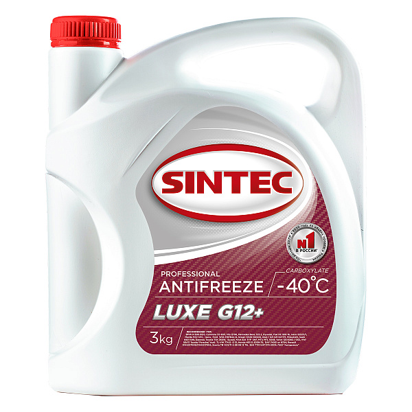 Антифриз красный -40 SINTEC Luxe G-12+ Red  3 кг.
