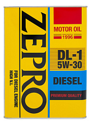Моторное масло Zepro Diesel DL-1  5W-30  4 л. п/синт.
