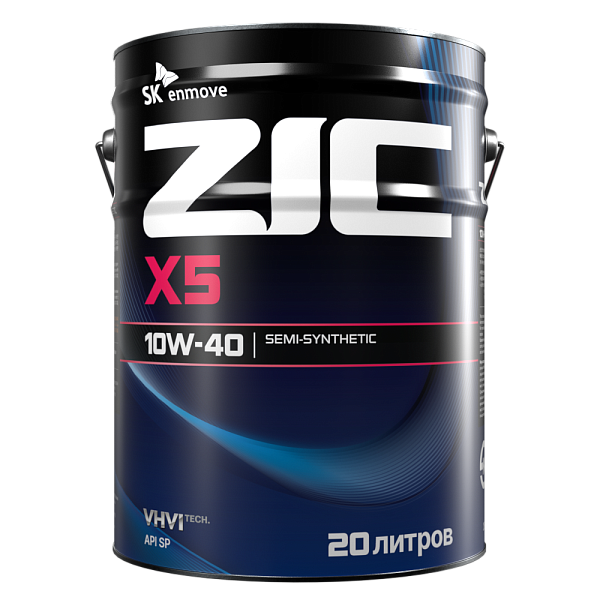 Моторное масло ZIC X5  10W-40  20 л. п/синт.